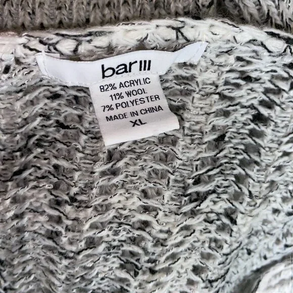 Bar III XL Pinhole Knit Sweater Marled Gray - Picture 4 of 5